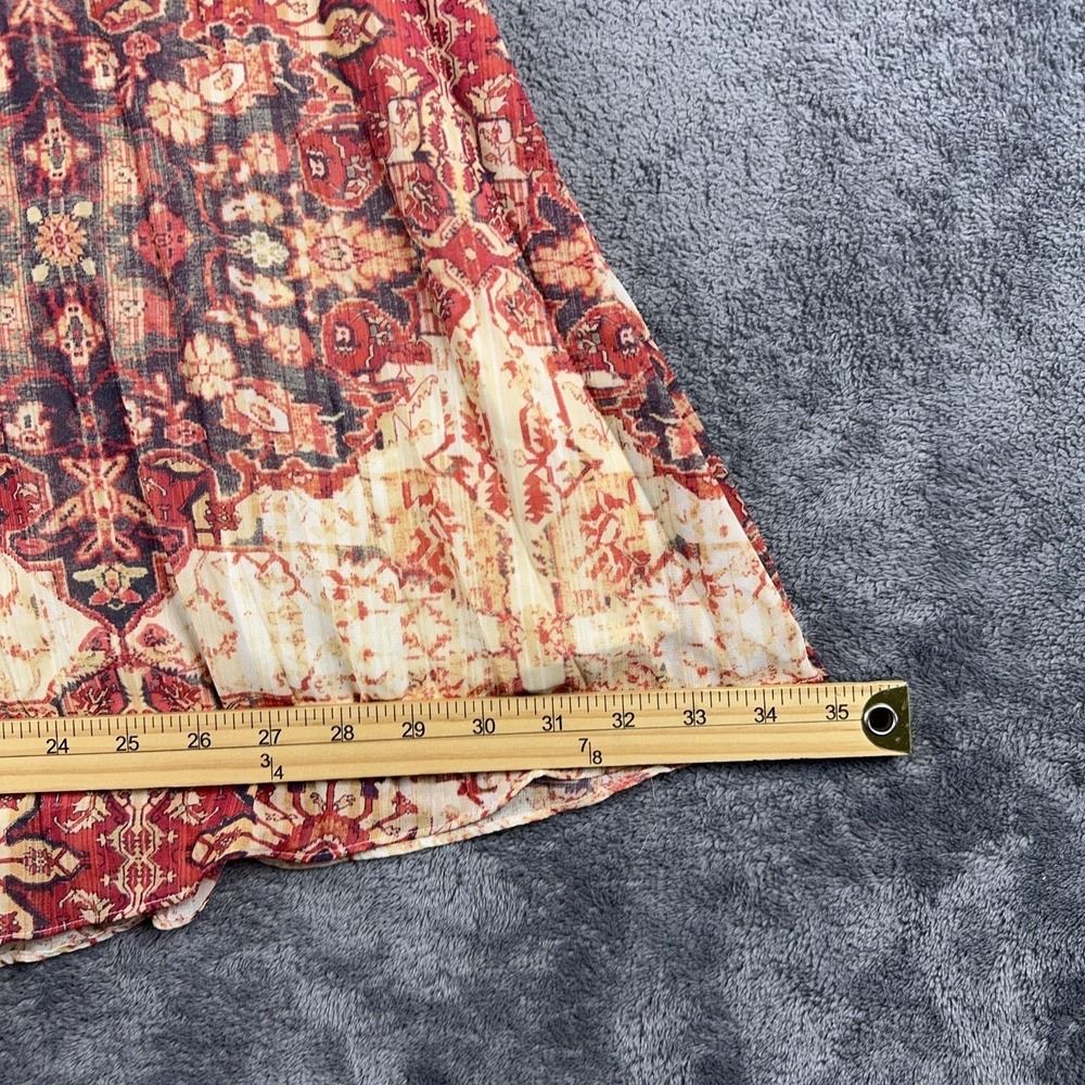 Anthropologie‎ Akemi + Kin Skirt Womens XS Red Floral Pleated Boho Midi Lined - Picture 6 of 8